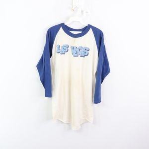 Vtg 70s Mens Medium Las Vegas 3/4 Raglan Shirt